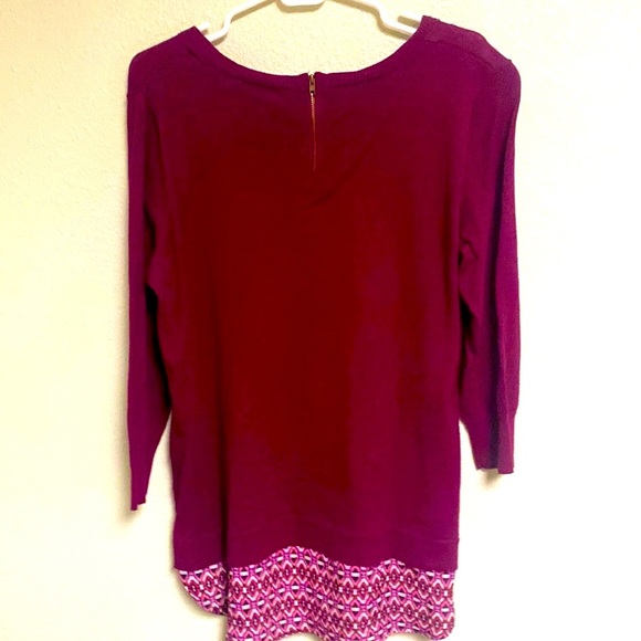 Dress Barn Purple Mauve Casual Blouse size L - Picture 2 of 5